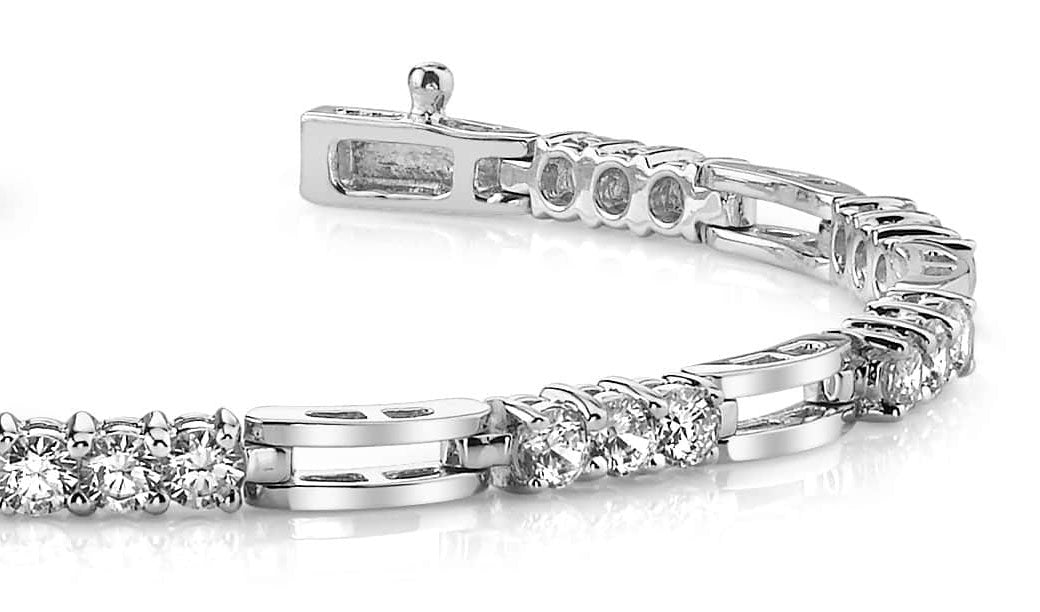 Sparkling Triple Diamond Bracelet with 1.40 ct.(finished) 2.5mm - Luxury Time NYC