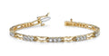 Sparkling Triple Diamond Bracelet with 1.40 ct.(finished) 2.5mm - Luxury Time NYC