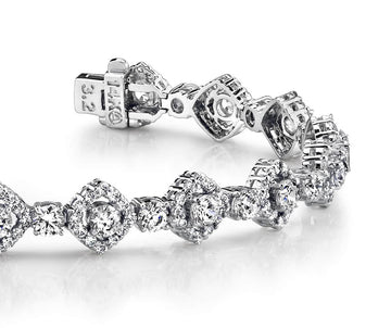 Square Link Diamond Bracelet with 5.29 ct.(finished) 1.2mm, 2.7mm - Luxury Time NYC