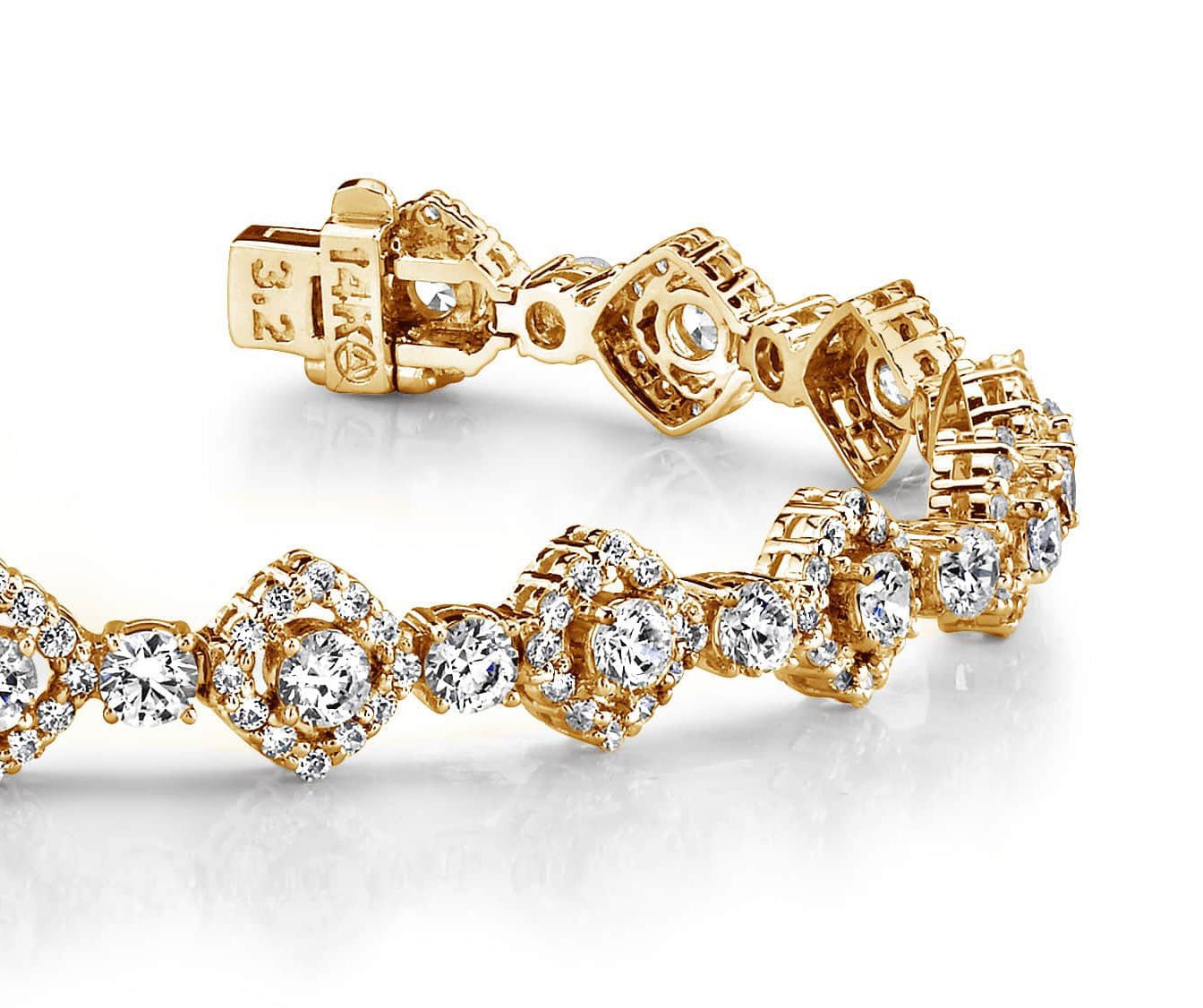 Square Link Lab - Grown Diamond Bracelet with 5.29 ct.(finished) 1.2mm, 2.7mm - Luxury Time NYC