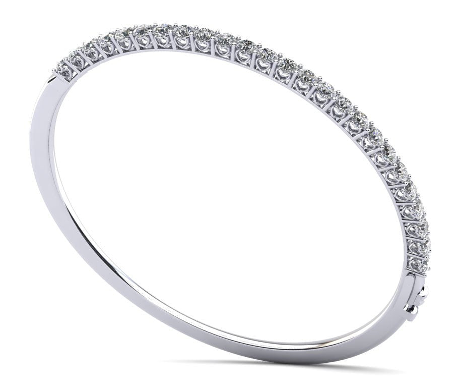 Stylish Sweetheart Bangle Diamond Bracelet with 1.55 ct.(finished) 2.3mm - Luxury Time NYC