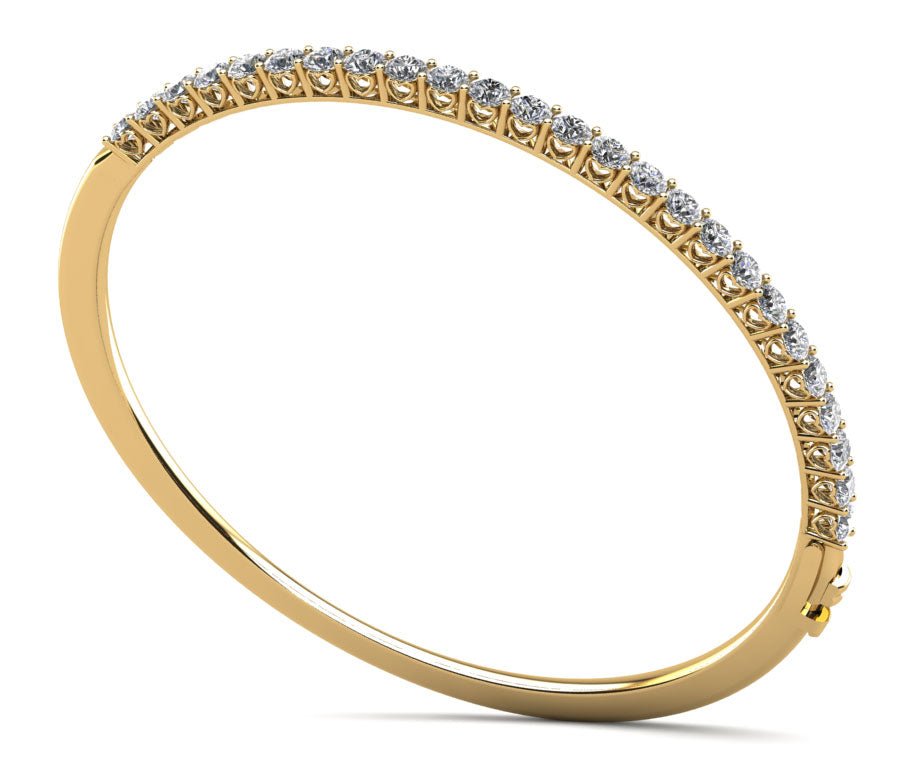 Stylish Sweetheart Bangle Diamond Bracelet with 1.55 ct.(finished) 2.3mm - Luxury Time NYC