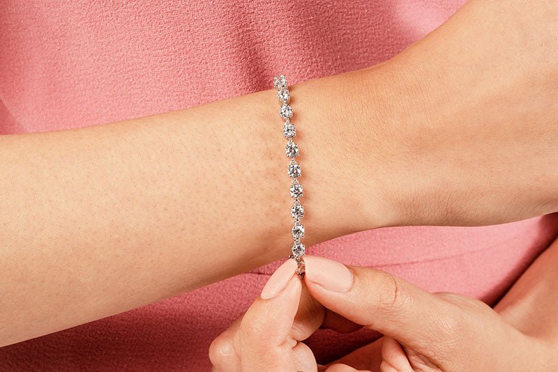 Stylish Sweetheart Diamond Tennis Diamond Bracelet with 2.12 ct.(finished) 2.3mm - Luxury Time NYC