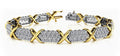 Stylized X Triple Row Lab - Grown Diamond Bracelet with 4.00 ct.(finished) 1.7mm - Luxury Time NYC