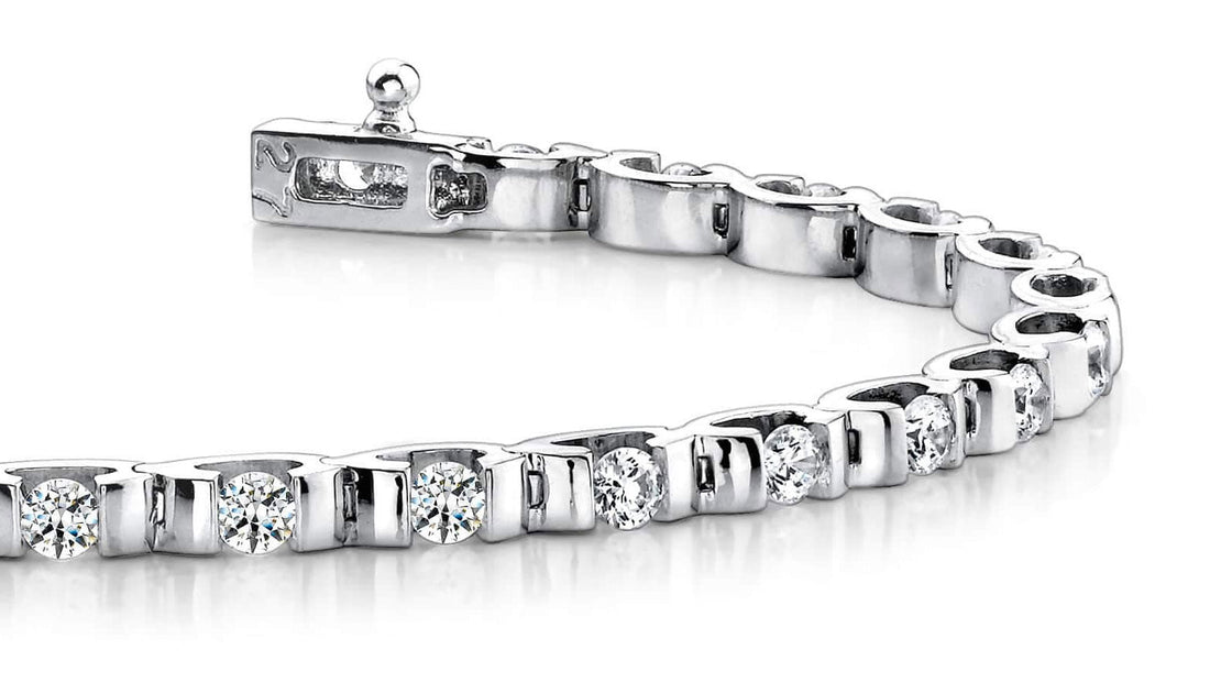 Tension Set Diamond Bracelet with 2.18 ct.(finished) 2.75mm - Luxury Time NYC