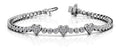 Three Hearts Of Love Lab - Grown Diamond Bracelet with 2.11 ct.(finished) 2mm - Luxury Time NYC