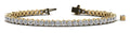 Three Prong Alternating Diamond Tennis Bracelet with 3.48 ct.(finished) 2.5mm - Luxury Time NYC