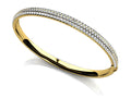 Three Row Pave Diamond Bangle with 3.19 ct.(finished) 1.7mm - Luxury Time NYC