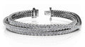 Three Rows Flexible Diamond Bracelet with 11.34 ct.(finished) 2.5mm - Luxury Time NYC