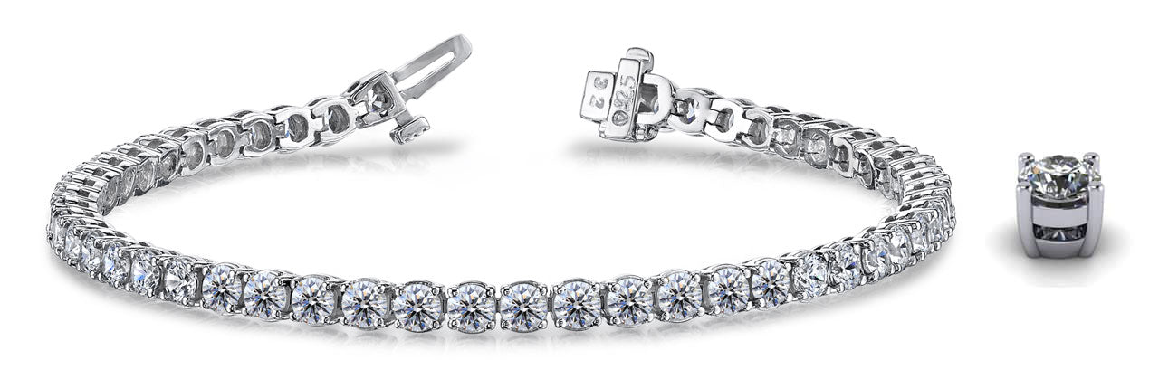 Timeless Dreams Lab - Grown Diamond Tennis Bracelet with 12.87 ct.(finished) 4.4mm - Luxury Time NYC