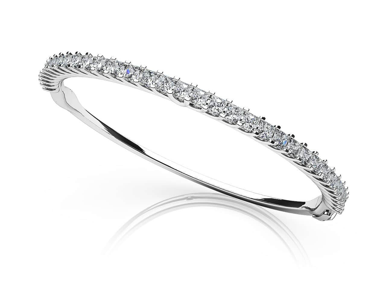 Timeless Elegance Princess Cut Bangle Diamond with 4.05 ct.(finished) 3mm - Luxury Time NYC