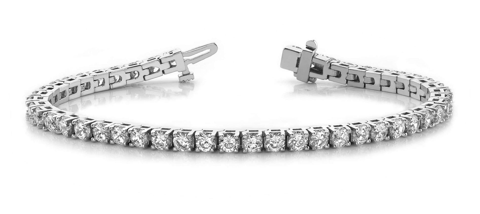 Timeless Four Prong Diamond Tennis Bracelet with 3.02 ct.(finished) 2.25mm - Luxury Time NYC