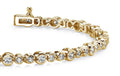 Timeless Half Bezel Diamond Bracelet with 2.94 ct.(finished) 2.25mm, 3mm - Luxury Time NYC