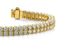 Timeless Two Row Diamond Tennis Bracelet Lab - Grown Diamond with 10.50 ct.(finished) 3.0mm - Luxury Time NYC