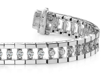 Track Link Diamond Bracelet with 1.06 ct.(finished) 1.7mm - Luxury Time NYC