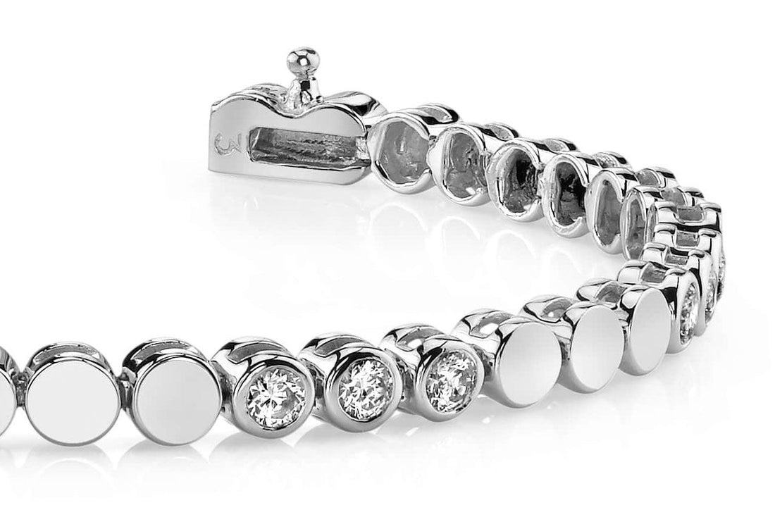 Triple Diamond Bracelet with 1.34 ct.(finished) 2.5mm - Luxury Time NYC