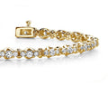 Triple Diamond Link Diamond Bracelet with 2.53 ct.(finished) 1.5mm, 2.5mm - Luxury Time NYC