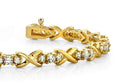 Triple Diamond X Link Diamond Bracelet with 2.47 ct.(finished) 2.2mm, 3.1mm - Luxury Time NYC