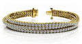 Triple Strand Flexible Diamond Tennis Bracelet Lab - Grown Diamond with 9.90 ct.(finished) 2.5mm - Luxury Time NYC