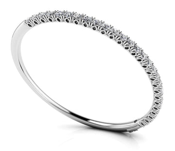 Tulip Edge Diamond Bangle Lab - Grown Diamond Bracelet with 3.84 ct.(finished) 3.5mm - Luxury Time NYC