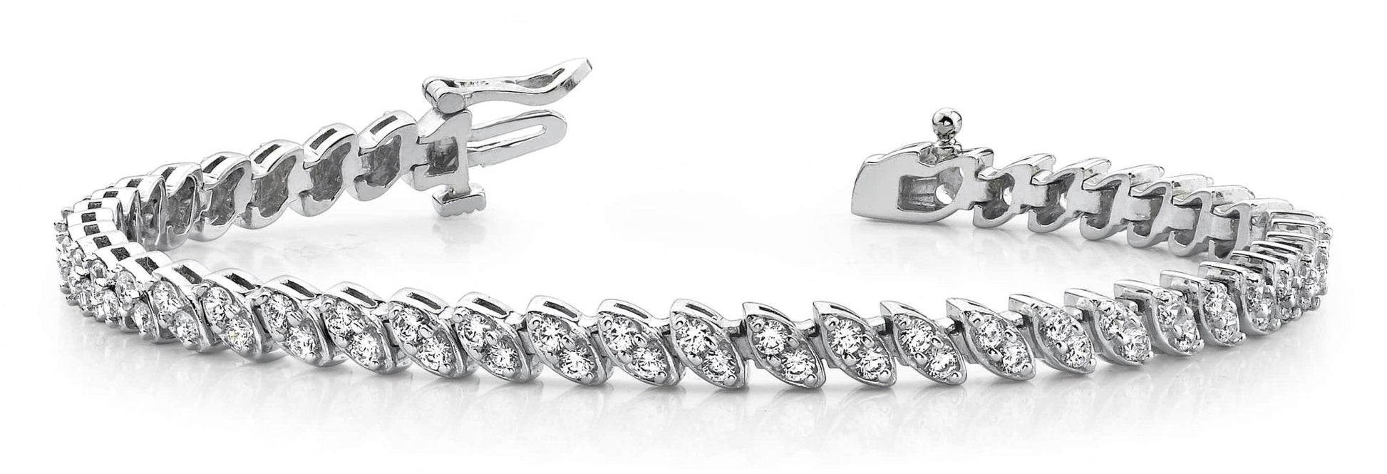 Two Peas In A Pod Diamond Bracelet with 4.00 ct.(finished) 2.25mm - Luxury Time NYC