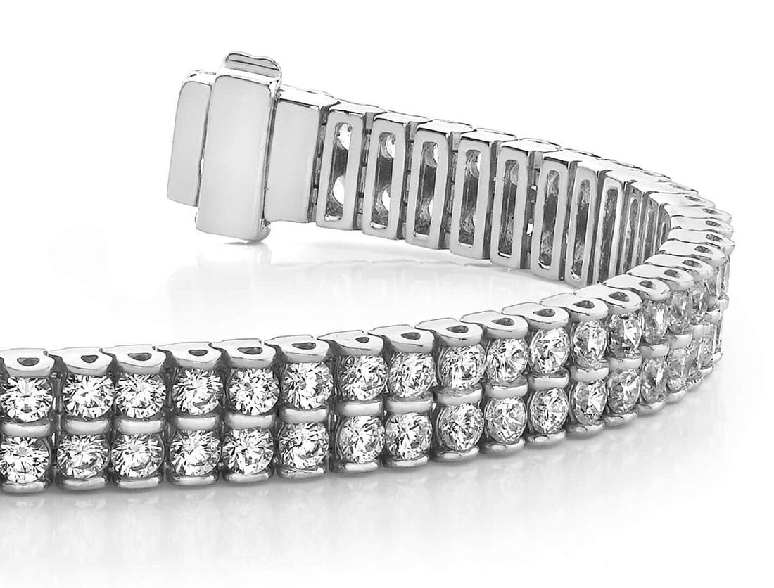 Two Row Diamond Bracelet with 5.00 ct.(finished) 2.2mm - Luxury Time NYC