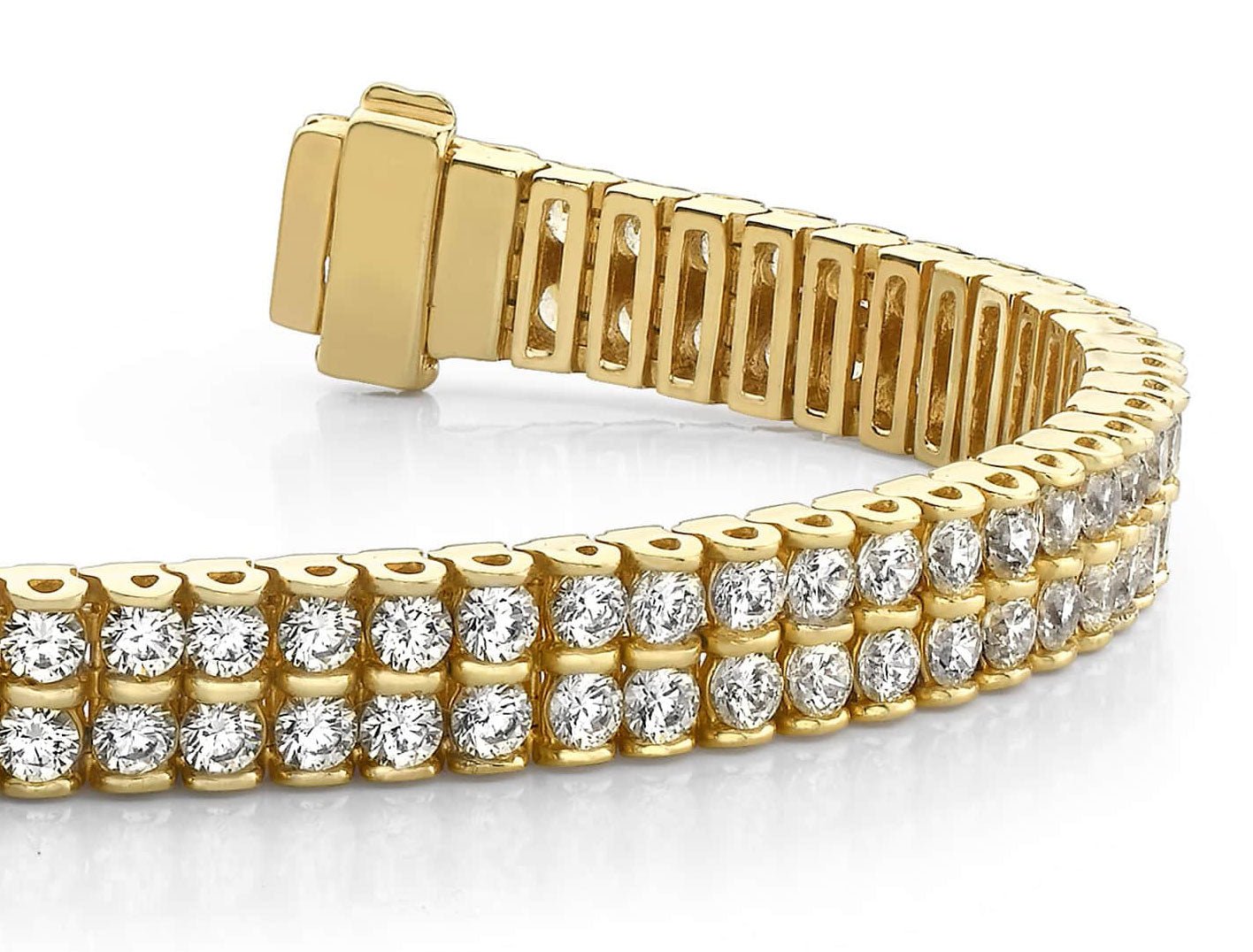 Two Row Diamond Bracelet with 9.05 ct.(finished) 2.75mm - Luxury Time NYC