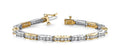 Two Tone Channel Link Diamond Bracelet with 1.98 ct.(finished) 1.8mm - Luxury Time NYC