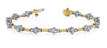 Two Tone Triple Diamond Bracelet with 1.47 ct.(finished) 1.6mm, 2.5mm - Luxury Time NYC