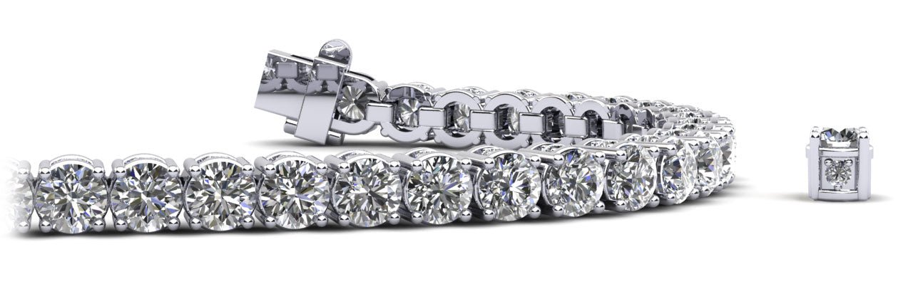 Ultimate Tennis Bracelet with Side Stones Diamond with 11.70 ct.(finished) 1.5mm, 4mm - Luxury Time NYC