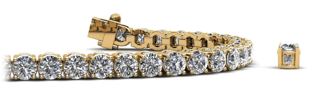 Ultimate Tennis Bracelet with Side Stones Diamond with 8.32 ct.(finished) 1.4mm, 3.5mm - Luxury Time NYC