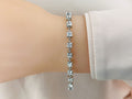 Unique Princess Cut Diamond Link Tennis Diamond Bracelet with 3.26 ct.(finished) 3mm - Luxury Time NYC