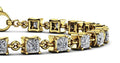 Unique Princess Cut Diamond Link Tennis Lab - Grown Diamond Bracelet with 1.40 ct.(finished) 2mm - Luxury Time NYC