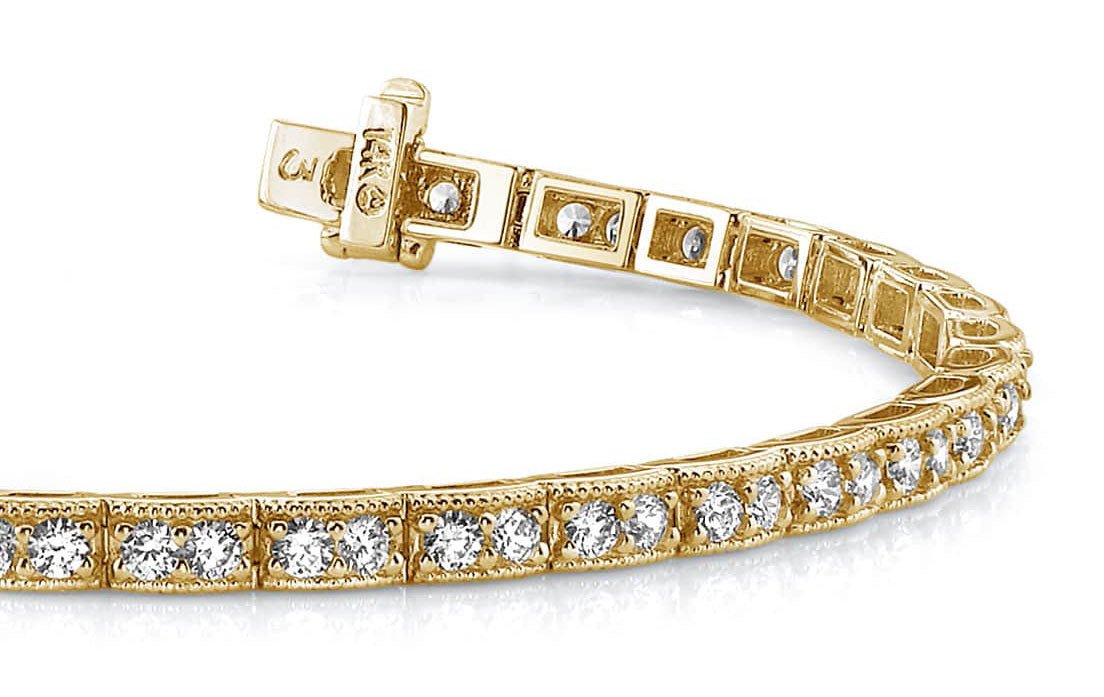 Vintage Double Diamond Box Diamond Bracelet with 1.98 ct.(finished) 1.8mm - Luxury Time NYC