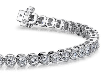 Vintage Dreams Tennis Diamond Bracelet with 3.12 ct.(finished) 2.5mm - Luxury Time NYC