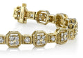 Vintage Quad Square Diamond Bracelet with 2.04 ct.(finished) 1.7mm, 2.2mm - Luxury Time NYC