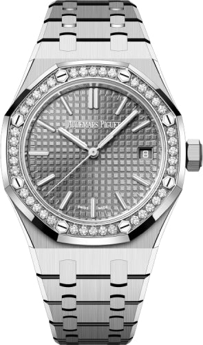 Audemars Piguet Royal Oak 37mm Selfwinding "50th Anniversary" Stainless Steel Grey Dial Diamond Bezel - 15551ST.ZZ.1356ST.03