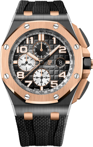 Audemars Piguet Royal Oak Offshore 44mm Chronograph Black Ceramic Rose Gold Grey - 26405NR.OO.A002CA.01