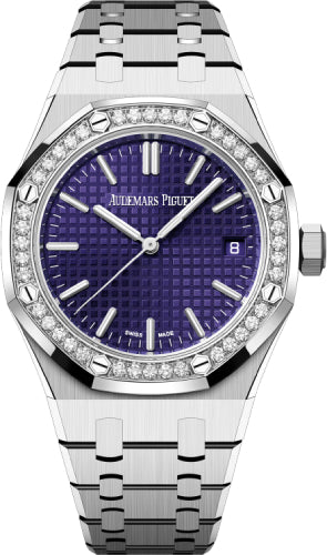 Audemars Piguet Royal Oak 37mm - White Gold Diamond Bezel Purple Dial - 15551BC.ZZ.1356BC.02