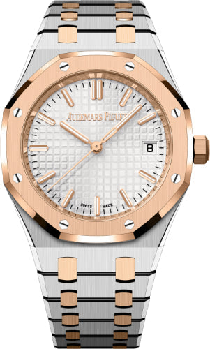 Audemars Piguet Royal Oak 34mm Rose Gold/Stainless Steel Silver Dial | 77450SR.OO.1361SR.02