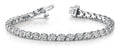 Wavy Hood Link Diamond Tennis Bracelet with 0.96 ct.(finished) 1.75mm - Luxury Time NYC