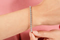 Wavy Hood Link Diamond Tennis Bracelet with 4.96 ct.(finished) 3.5mm - Luxury Time NYC