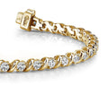 Wavy Hood Link Diamond Tennis Bracelet with 8.02 ct.(finished) 4.4mm - Luxury Time NYC