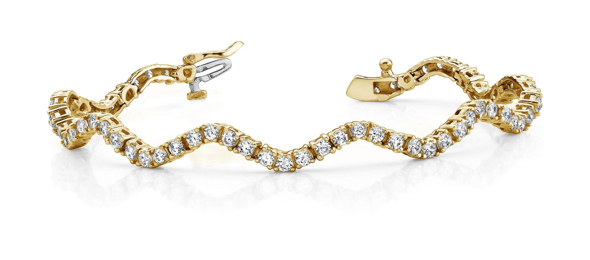 Winding Road Diamond Bracelet with 3.52 ct.(finished) 2.5mm - Luxury Time NYC