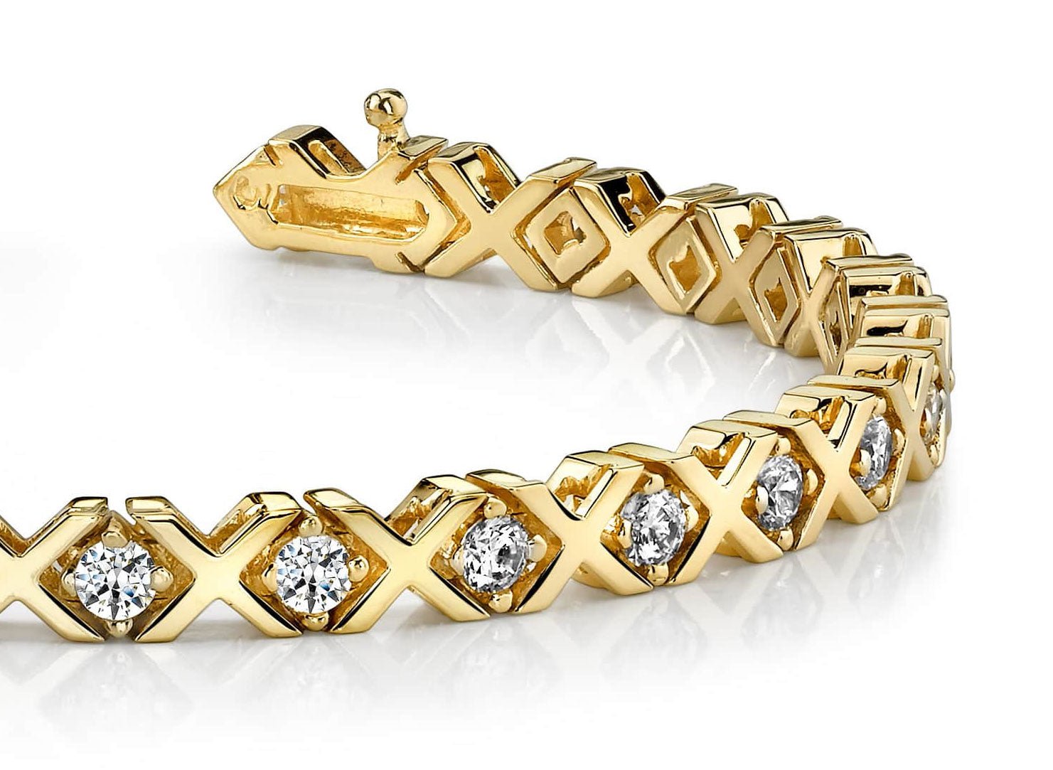 X And O Diamond Bracelet with 1.05 ct.(finished) 2.0mm - Luxury Time NYC