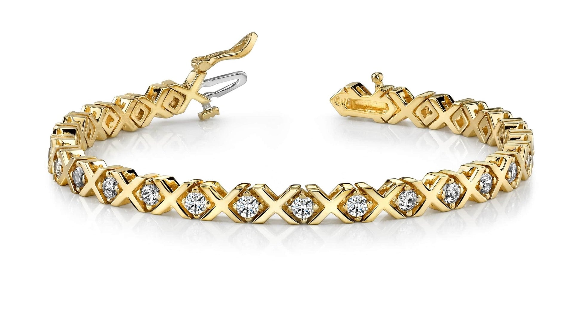 X And O Diamond Bracelet with 2.34 ct.(finished) 3.0mm - Luxury Time NYC