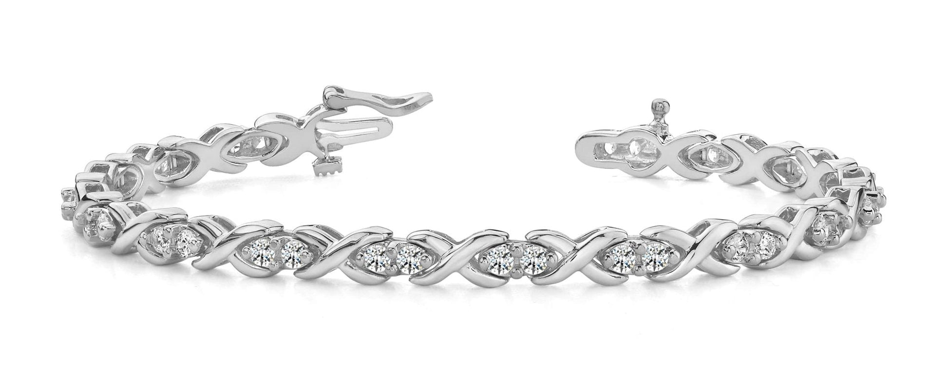 X Link Lovebird Diamond Bracelet with 1.70 ct.(finished) 2.5mm - Luxury Time NYC