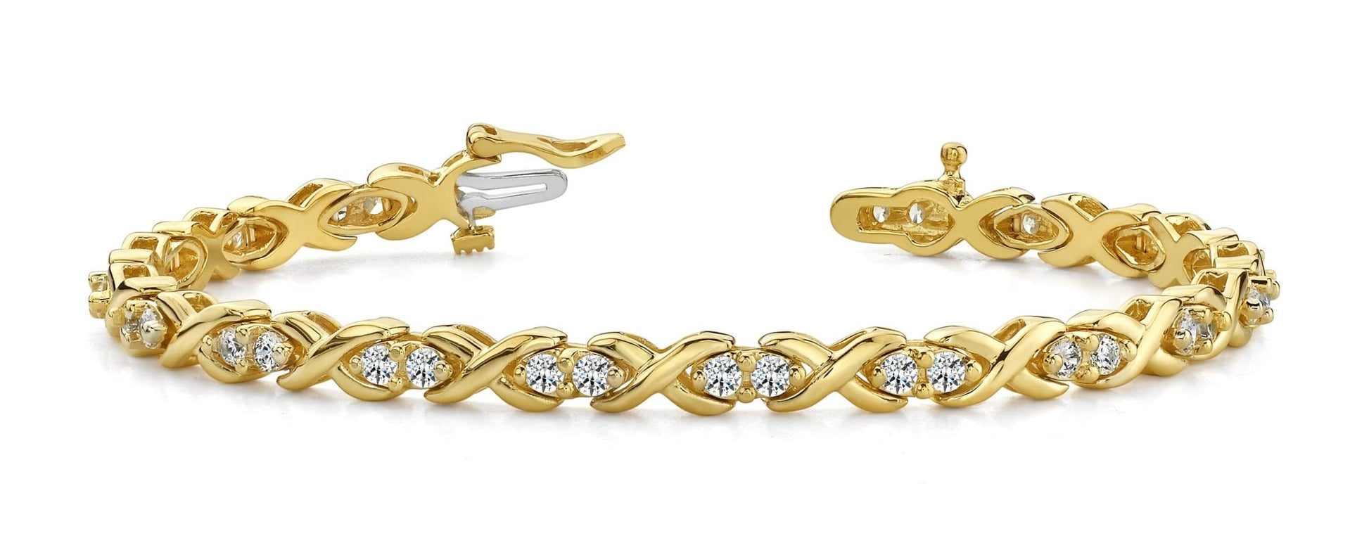 X Link Lovebird Diamond Bracelet with 1.70 ct.(finished) 2.5mm - Luxury Time NYC