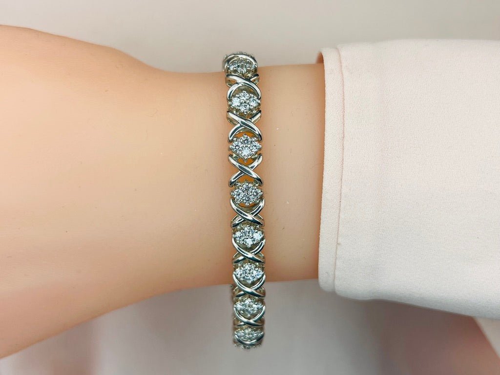 X Quad Diamond Bracelet with 1.04 ct.(finished) 1.25mm - Luxury Time NYC