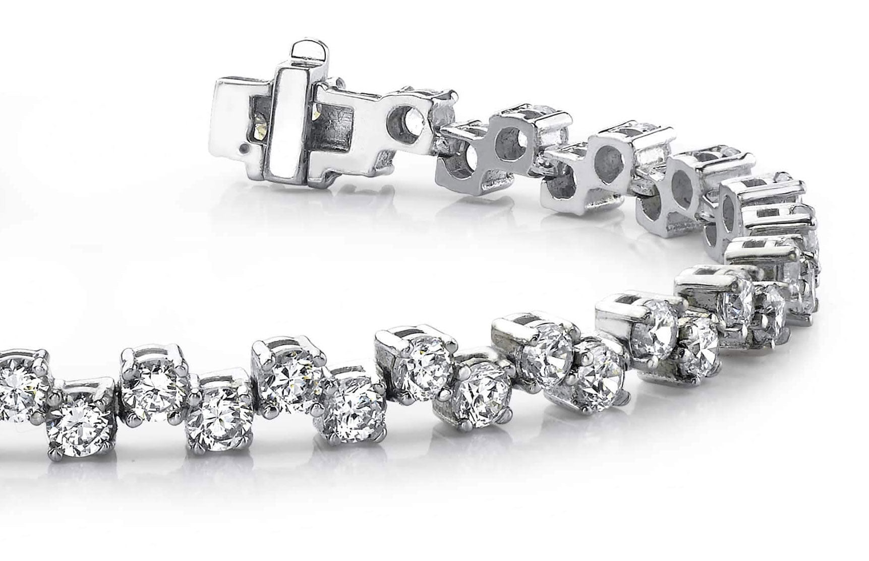 Zig Zag Diamond Bracelet with 4.99 ct.(finished) 2.75mm - Luxury Time NYC